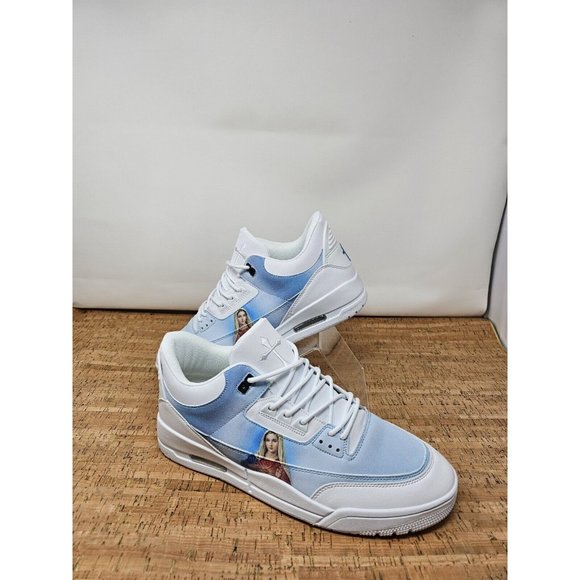 Kito Wares Shoes Mother Mary Tribus Men’s 11 Jordan 3 Blue White Rare‎ Casual - Picture 1 of 14